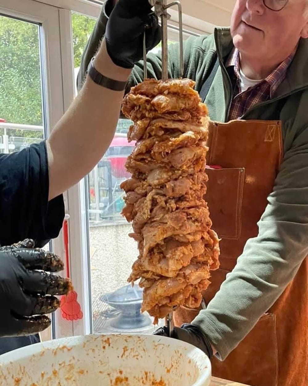 Making Chicken Kebab