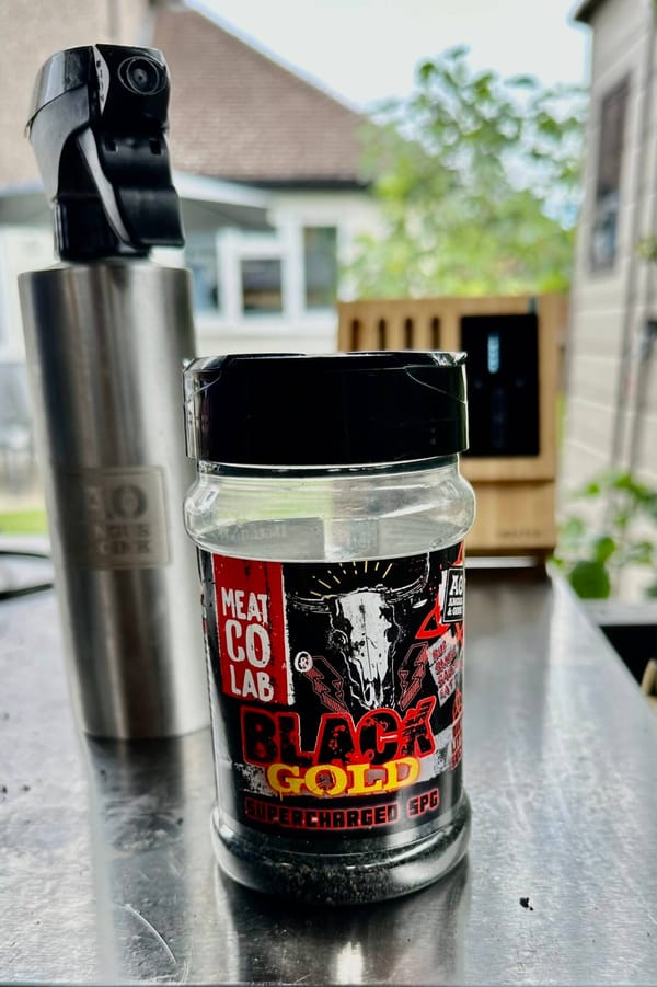 Angus & Oink Black Gold, Water spray and Meater Probes